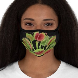 Venus Fly Trap Mask, Cottagecore Face Mask, Goblincore Mask, Plant Face Mask, Dark Academia Mask, Carnivorous Plant Mask, Anti Social Mask