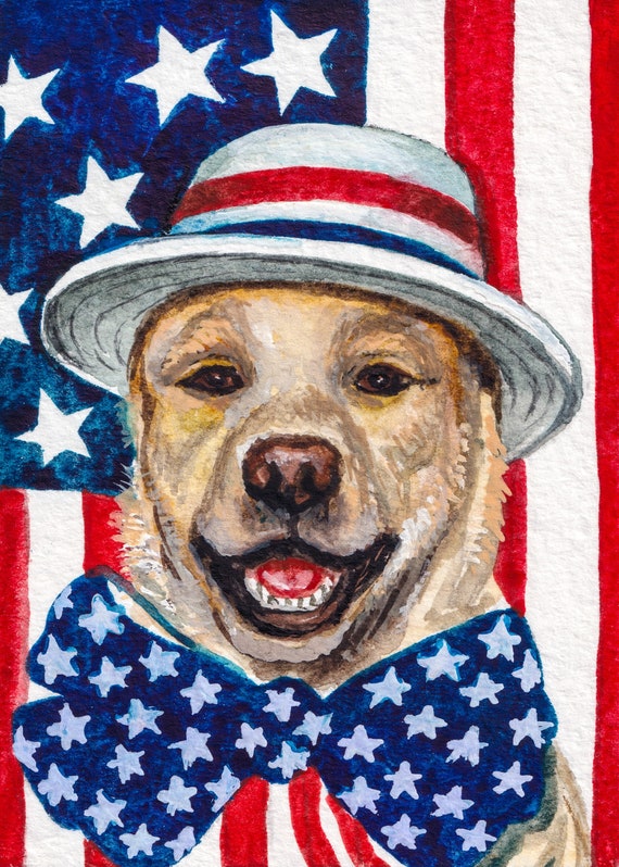 Patriotic Dog Diamond Painting 