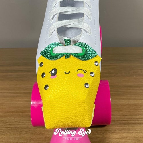 Lemons Toe Guards /sold in Pairs / Roller Skates/ Yellow Vegan Etsy