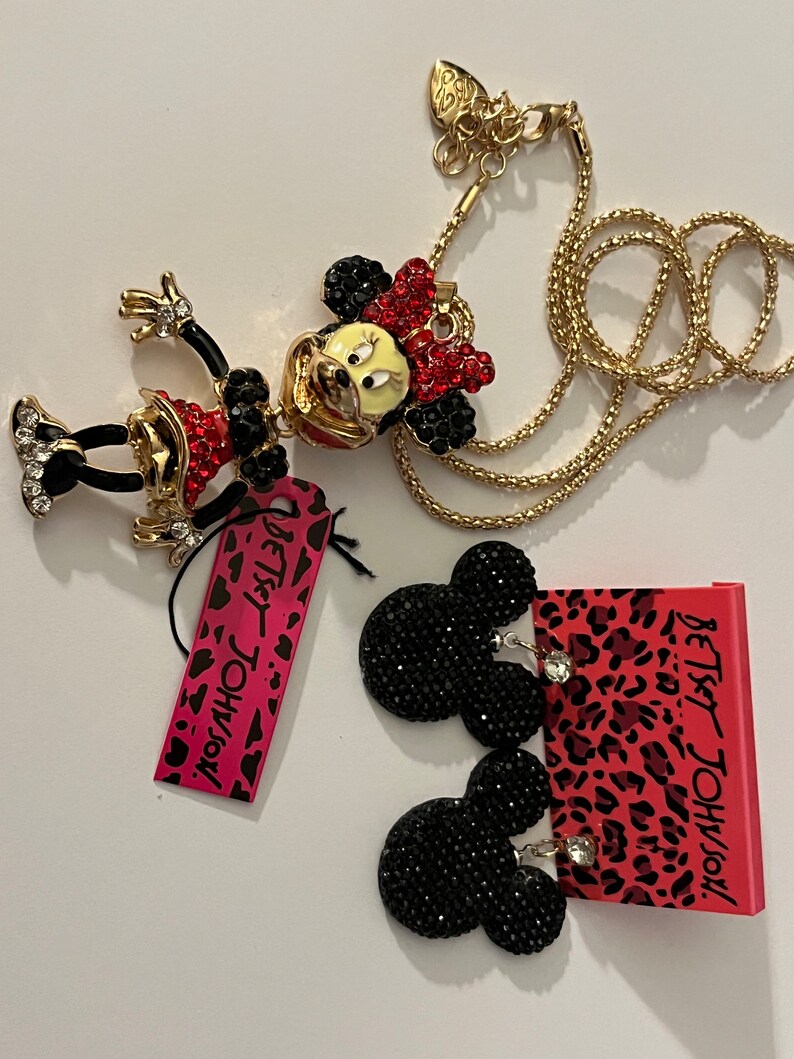 Betsey Johnson Disney Necklace and Earrings New Etsy