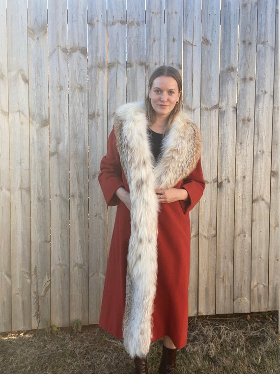 Rare Vintage 1950's Hattie Carnegie Wool & Lynx Co