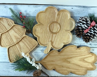 Set of wooden plates for home decor, Decorative wooden plates, wooden gifts, housewarming gifts