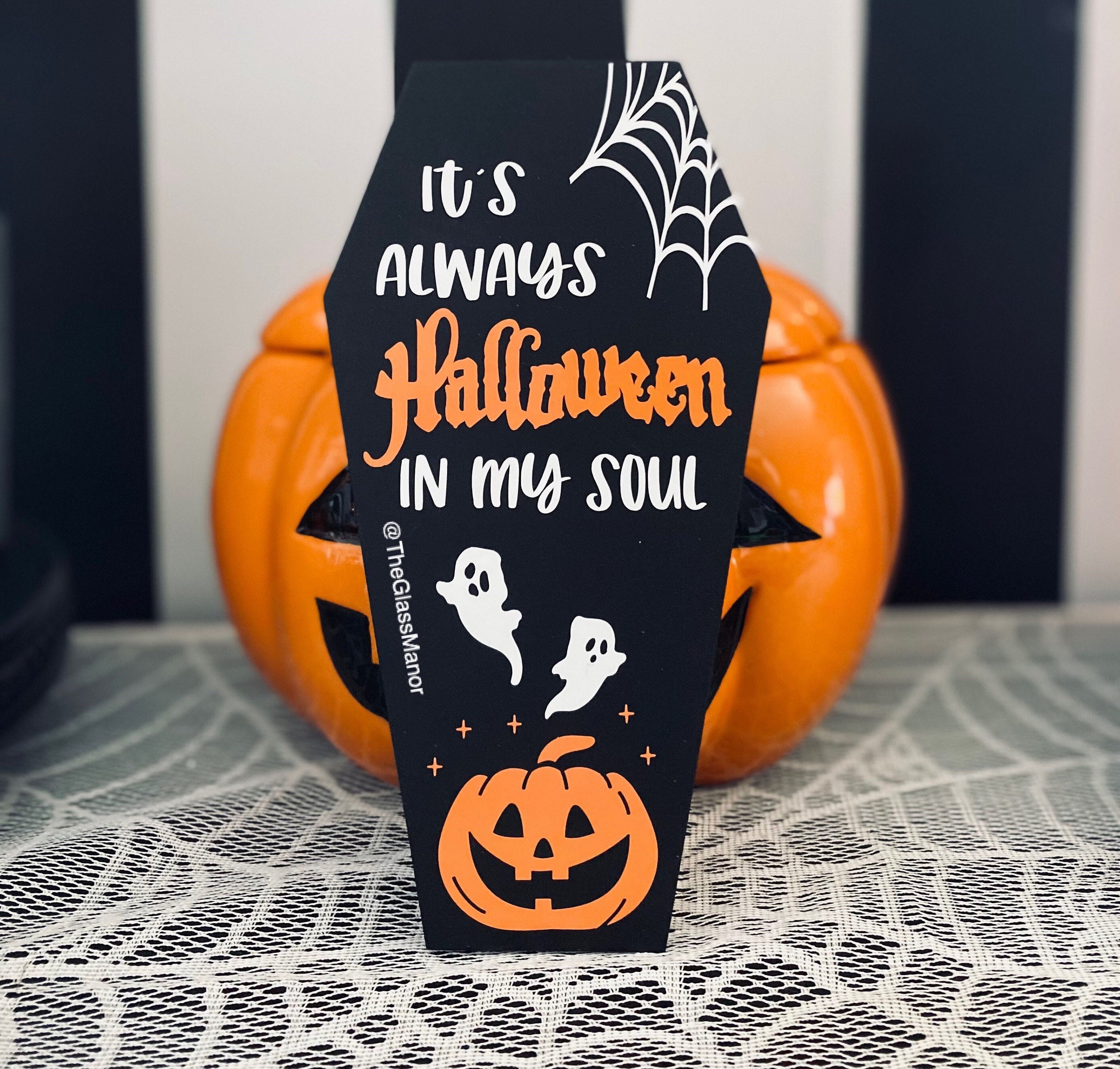 Halloween Coffin Sign / Halloween Decor / Always Halloween in - Etsy