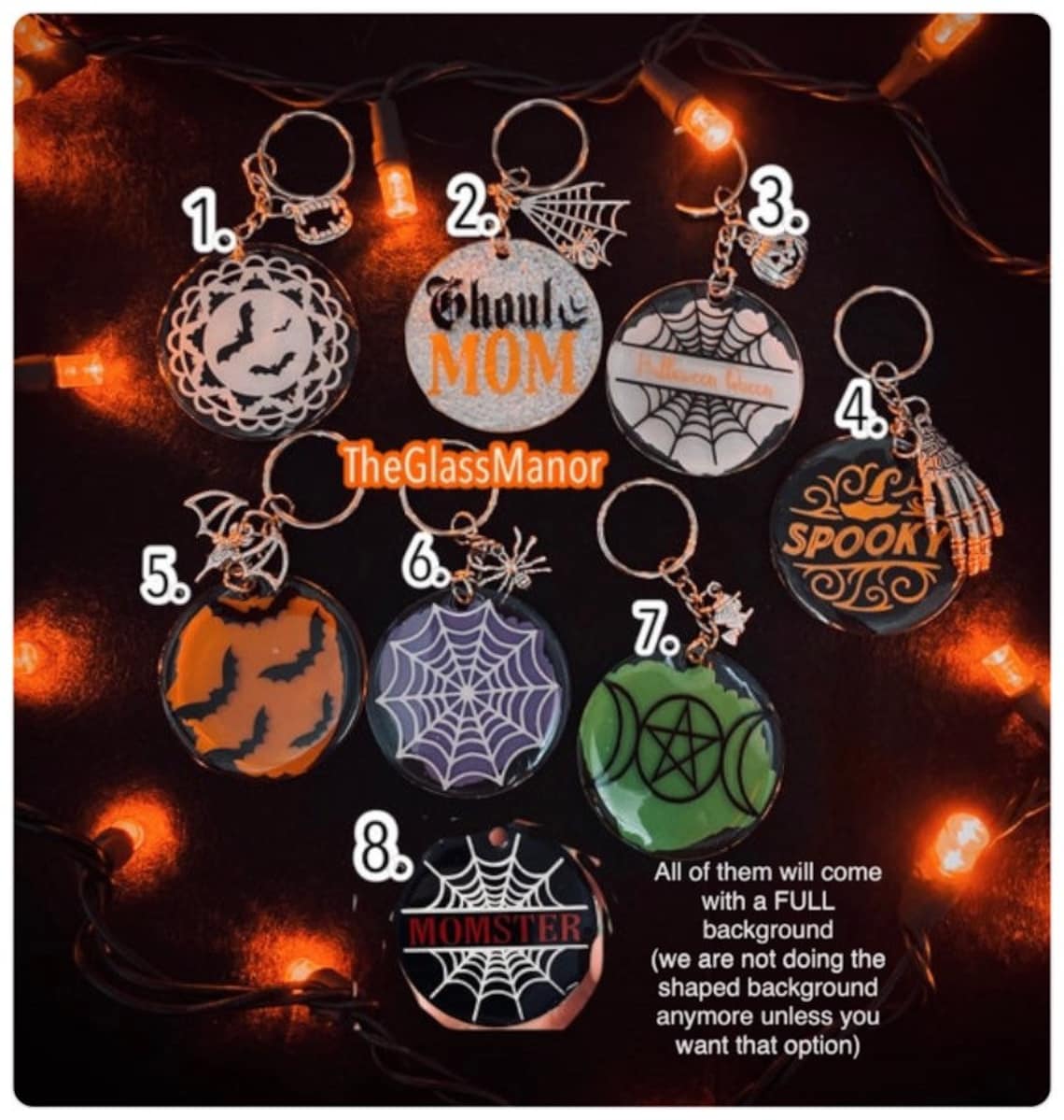 Halloween Keychain / Keychain / Halloween / Resin Keychain / Etsy