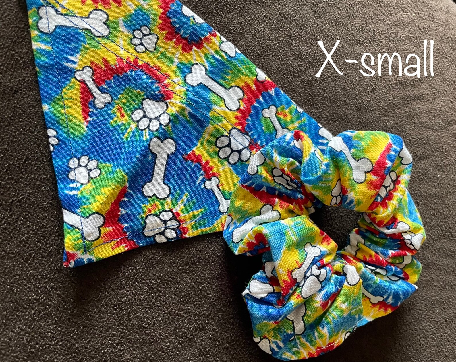 dog bandana and scrunchie set