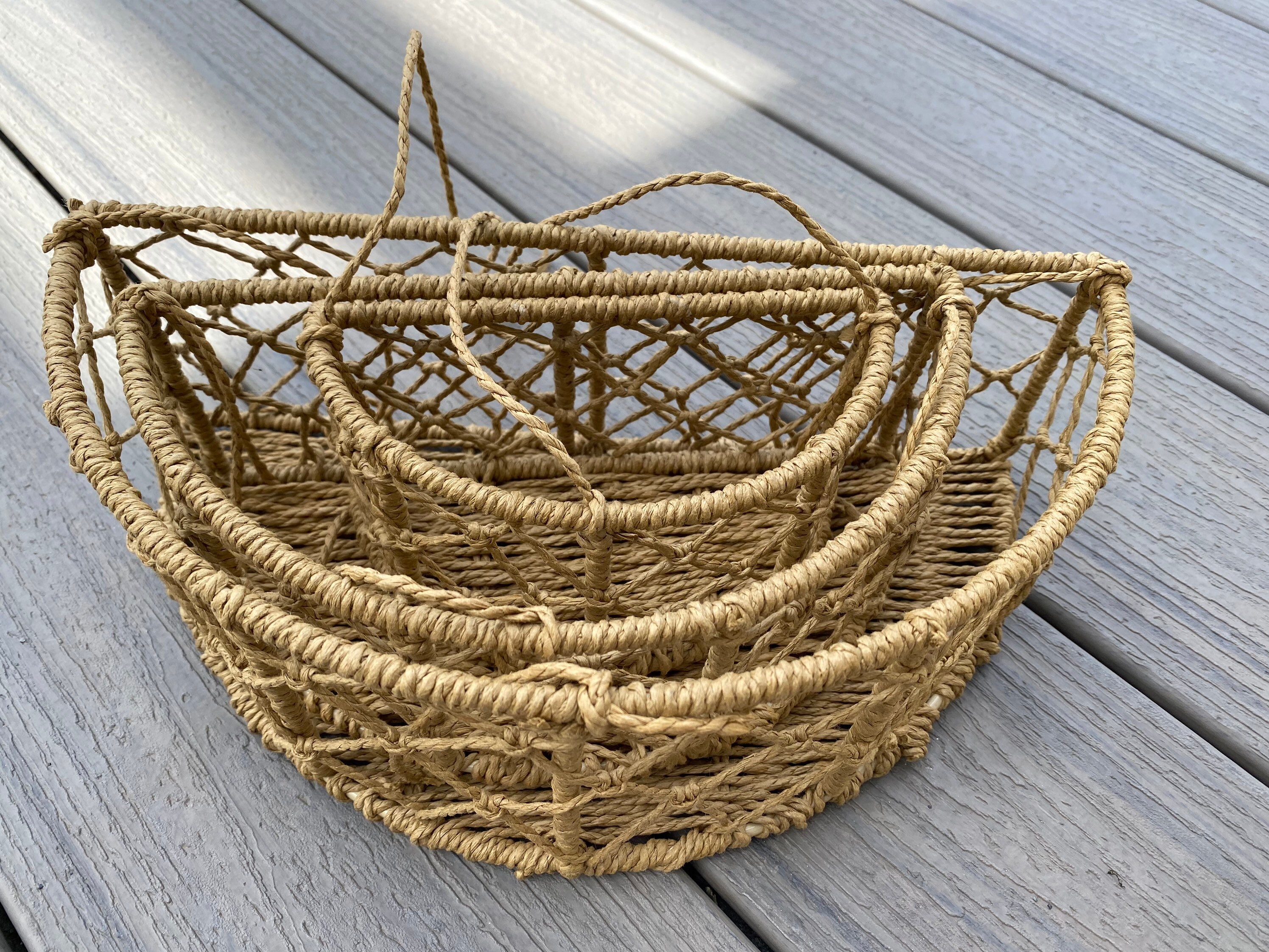 Almacenamiento en la pared / Cestas colgantes de tres niveles | Etsy