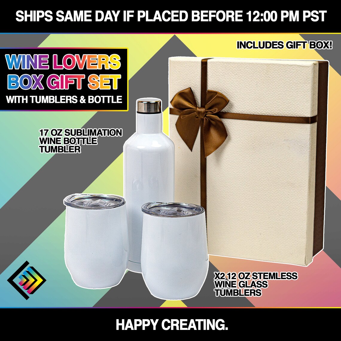 Blank SUBLIMATION Bottle/Wine Tumbler Set 17oz Bottle 1 12 Etsy