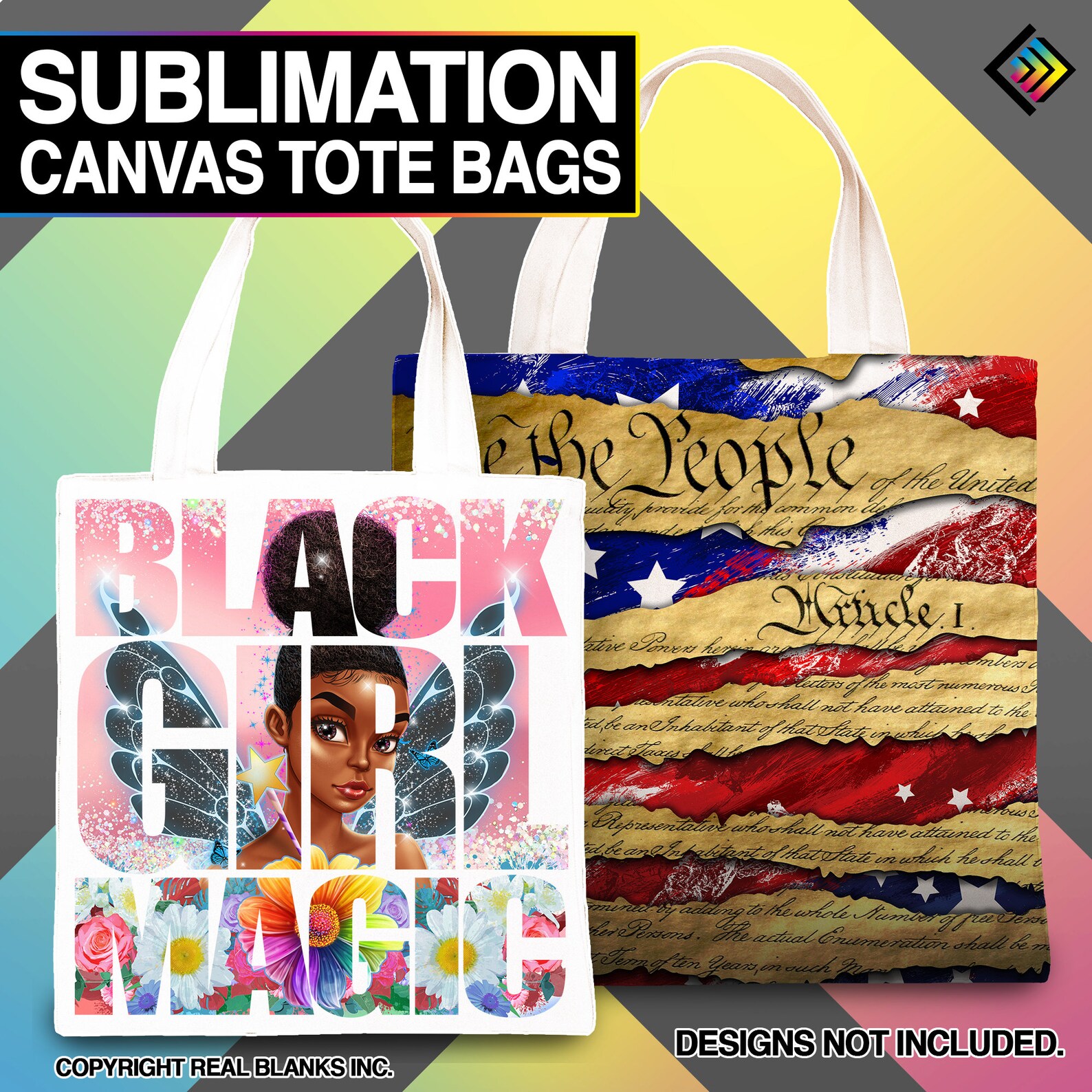 Polyester Canvas Sublimation Tote Bags Choose Your Size Etsy