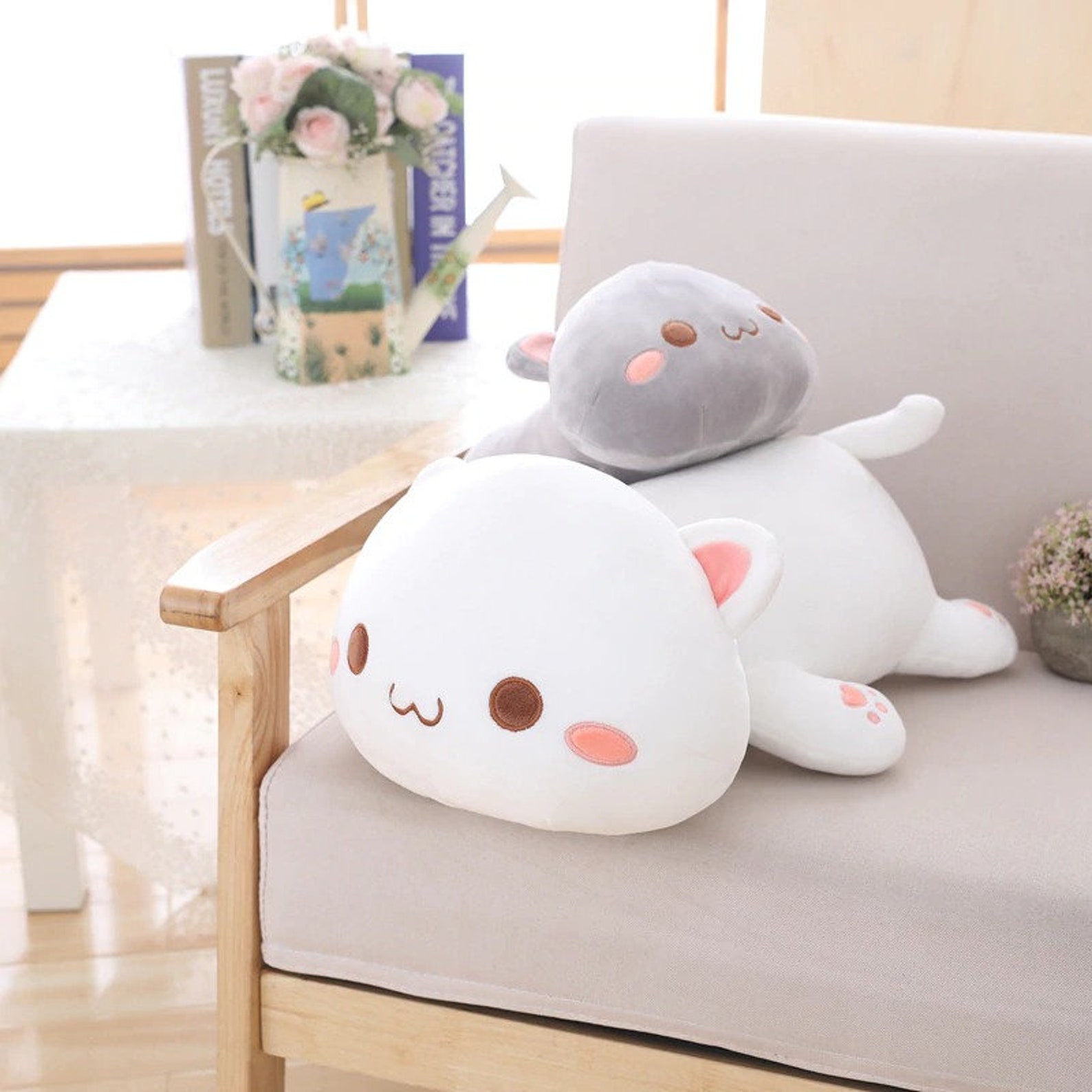 30cm New White Doll Soft Cat Plush Toys Big Hugging Pillow Etsy