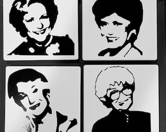 The "Golden Girls"-- custom ceramic coasters.   Set of four.  Made to order!  Great gift - for yourself too!
