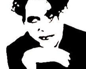 Robert Smith from the Cure custom shirt. Old school Tee shirt!   All Cure fans will love this!