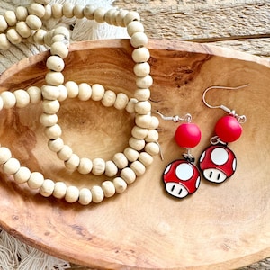 Mushroom Mario Earrings