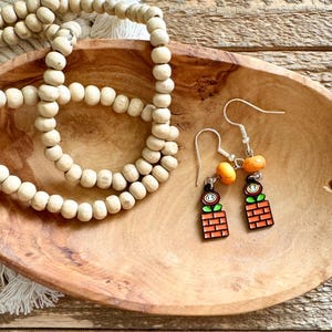 Flower Power Mario Earrings