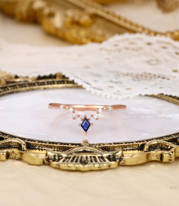 Wedding Band Sapphire Tiara Ring Tiara Sapphire Stackable