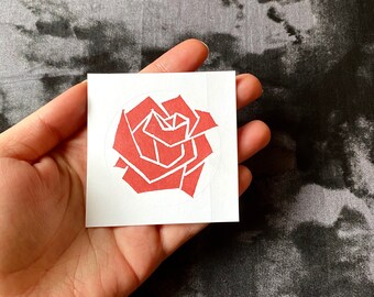 Geometric Optical Illusion \u2022 Hand Crafted Lino Print