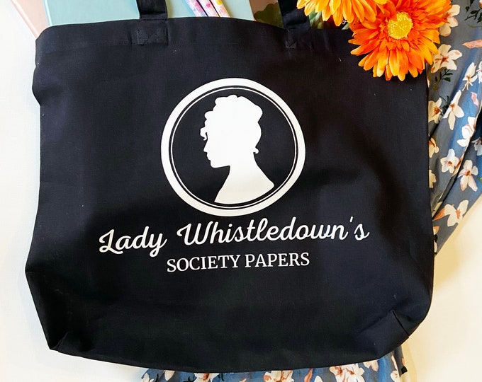 Lady Whistledown/'s Society Papers Tote Bag Bridgerton