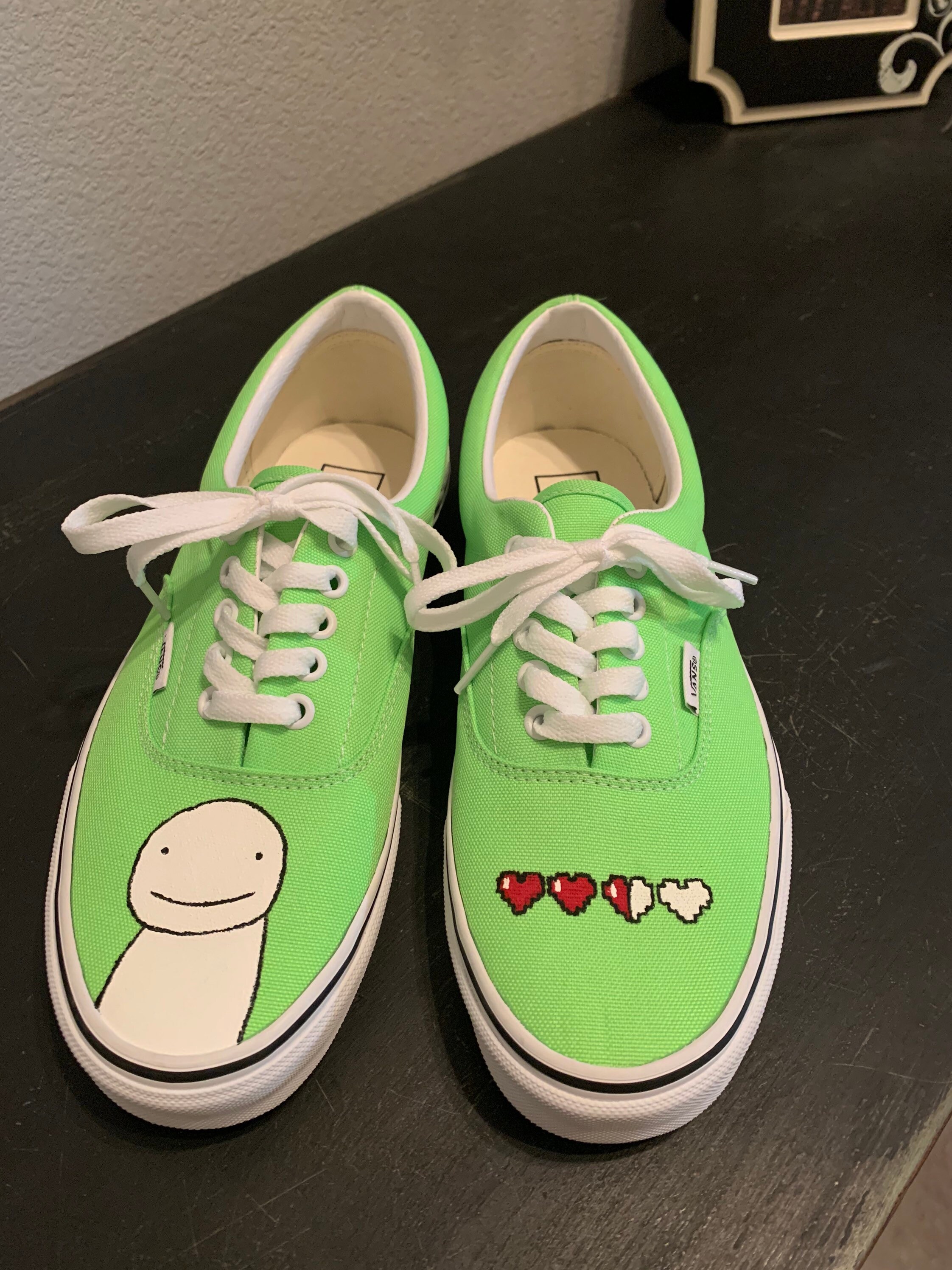 Dream Smp Shoes Custom Black Dream Sneakers Dream Cosplay Canvas Shoes