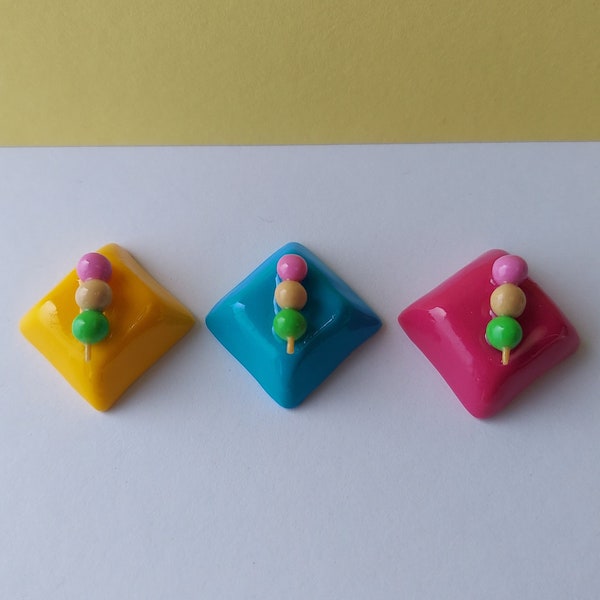 Sanshoku Dango Artisan Keycap | Handmade Food + Dessert Keycap | DSA Profile | Fits MX Mechanical Keyboards