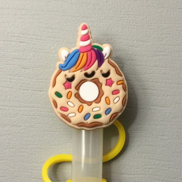Donut unicorn straw topper