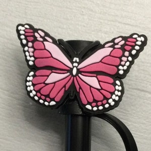 1PCS Butterfly straw cover colorful butterflies butterfly straw toppers  charms straw toppers for tumbers drink cover straw tip