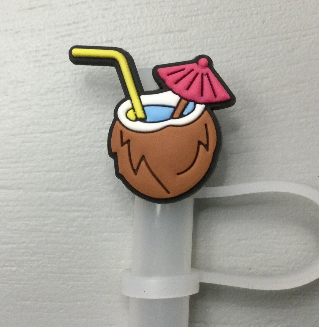 Pina Colada Coconut Straw Topper - Etsy