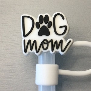 Dog Mom Straw Topper