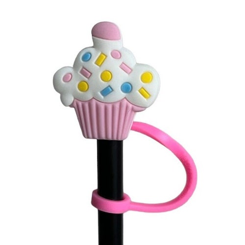 Cupcake Straw Topper Works With Stanley Cups Etsy
