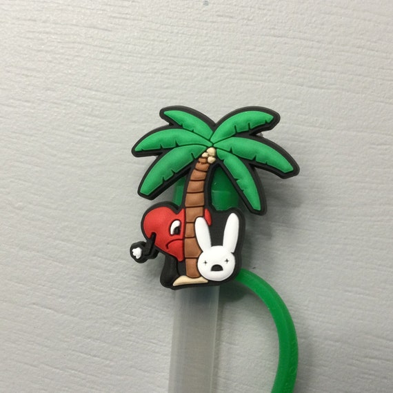 Bad Bunny straw topper palm tree