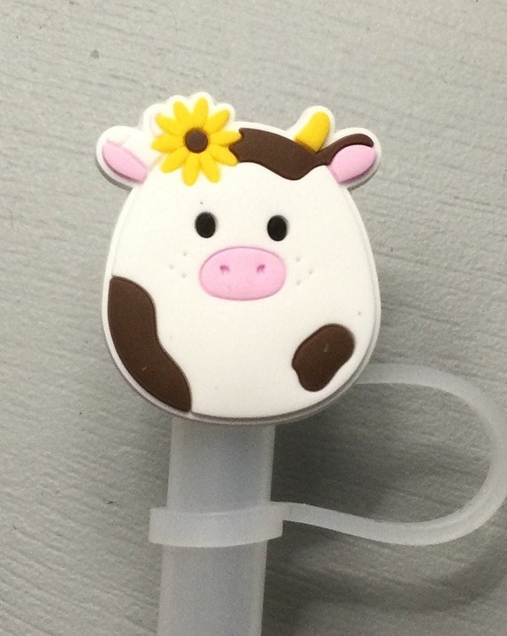 Squishmallow cute straw topper with sunflower fits Stanley