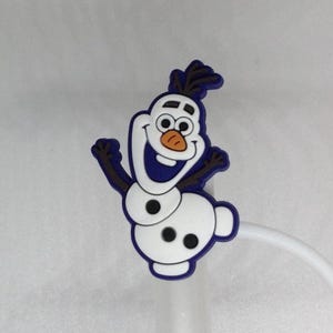 Olaf frozen straw topper