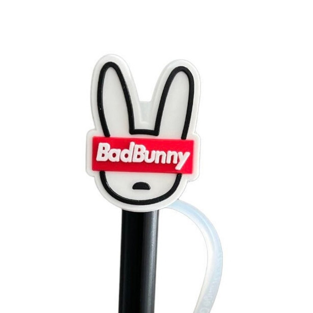 Bad Bunny 3 piece Set Straw Toppers Works with Stanley Cups