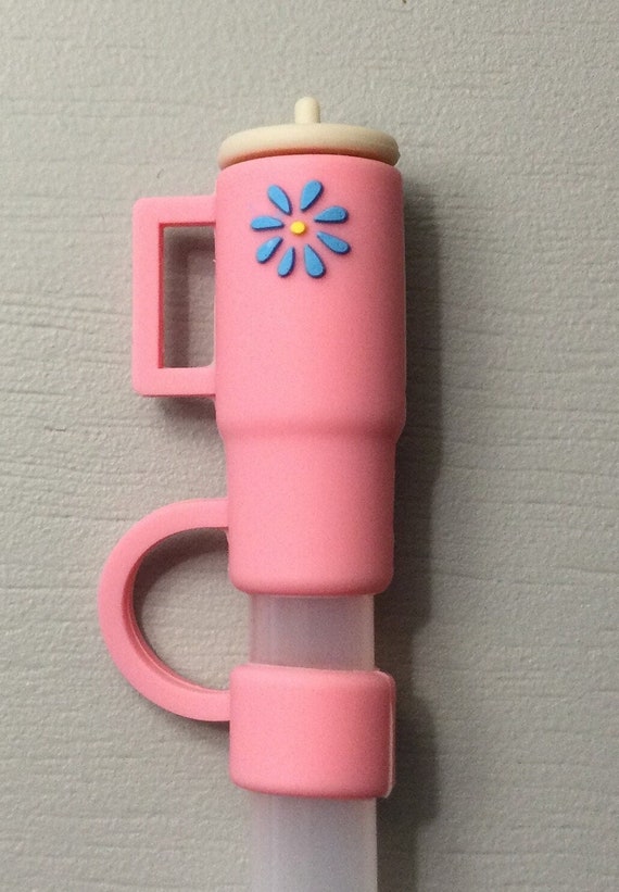 Pink Cup Straw Topper 40oz. 
