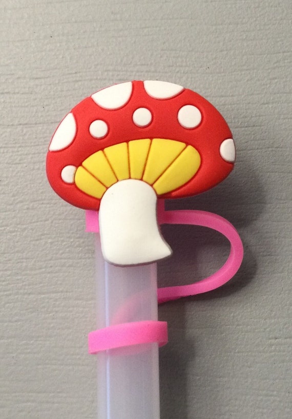 Mushroom straw topper cute cheerful