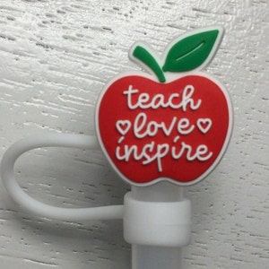 Teach Love Inspire straw topper