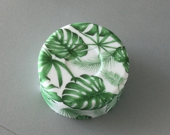 Monstera green leaves silicone boot for tumbler