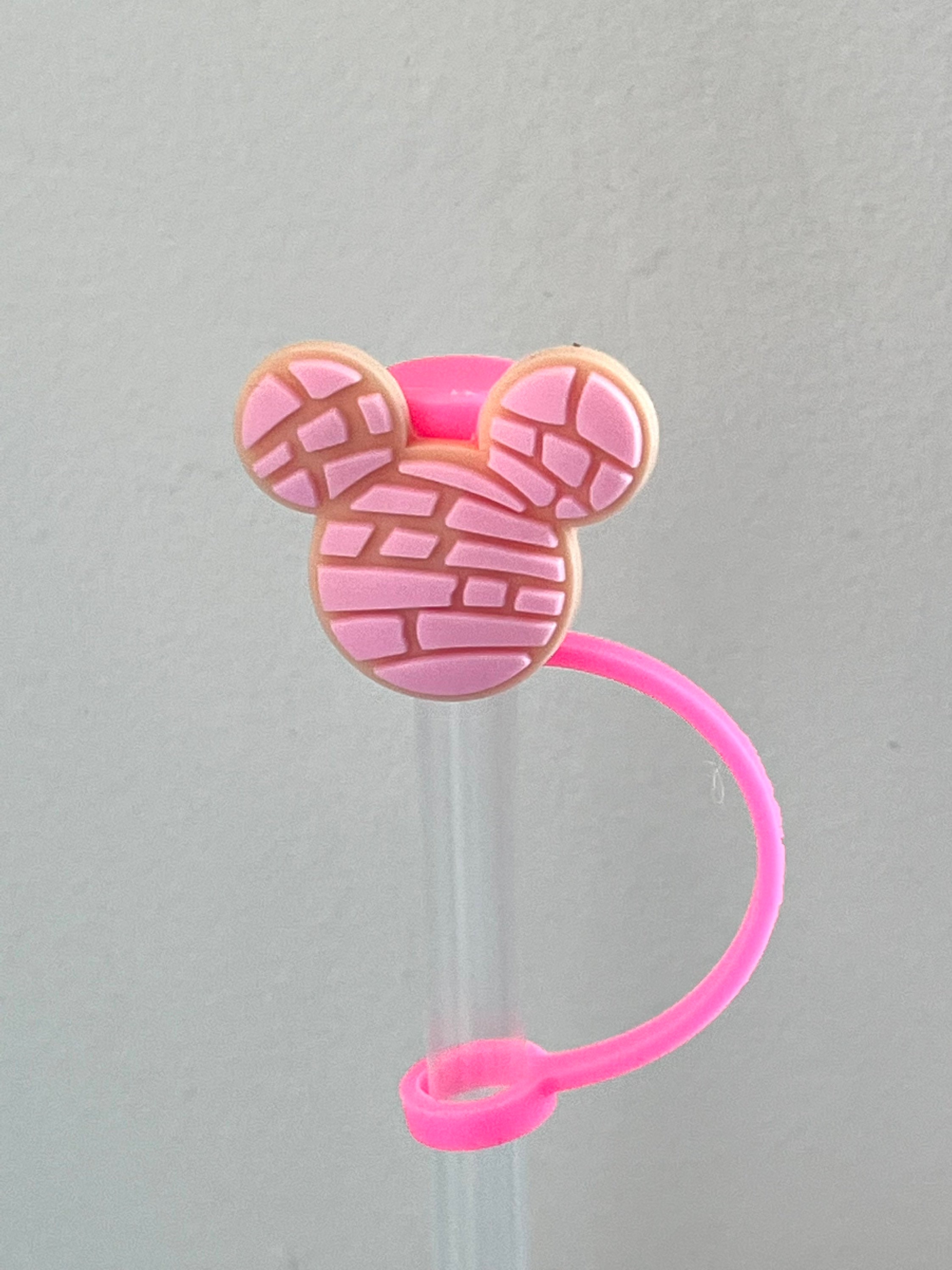 Pink M Straw Topper