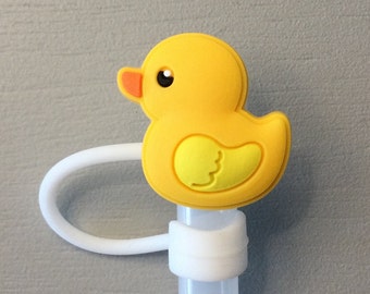 Rubber duck straw topper