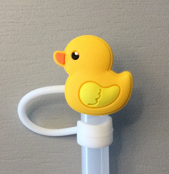 Violent Duck Straw Topper - Stanley Funny Cartoon Yellow Cute Straw Cover -  Party Favors and Party Supplies