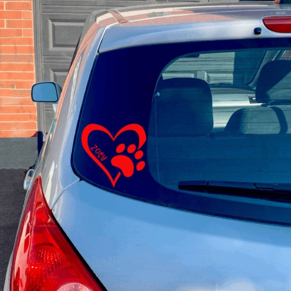 Custom Paw Print Car Decal Etsy