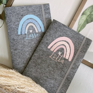 Personalized U-booklet cover made of felt | Examination booklet