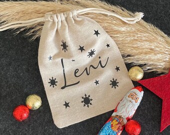 Personalized gift bags with names | Nicholas | Christmas | Santa boots | Santa Stocking | 1 piece | gift | 2 sizes