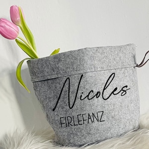 Personalisierter Filzkorb | Aufbewahrung |Kinderzimmer | Spielzeug | Baby |Krimskrams | Hundespielzeug | mit Namen