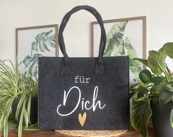 Personalisierter Shopper aus Filz | Für Dich |  Handtasche aus Filz | Weihnachten