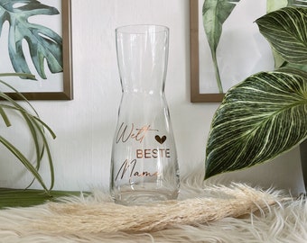 Weinkaraffe Blumenvase Weltbeste Mama Liebe Glas Beste Freundin Muttertag Geburtststag Lieblingsmensch Beste Oma Wasserkaraffe Weihnachten