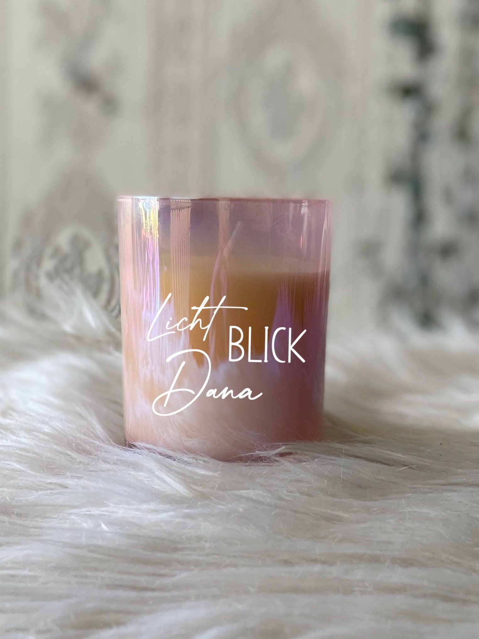 Personalisierte Kerze im Glas Perlmutt mit Spruch Freundin Etsy