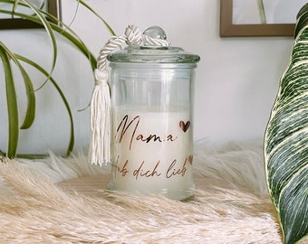 Personalized candle in a glass | Mom | Valentine's Day | girlfriend | Love | with name | Cuddle time | Mother's Day | scented candle | Christmas