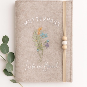 Personalisierte Mutterpasshülle aus Filz | Mutterpass | verschiedene Farben