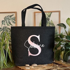 Personalisierter Filzshopper MOM OMA MAMA mit Kindernamen | Shopper mit Innenfach | Weihnachten