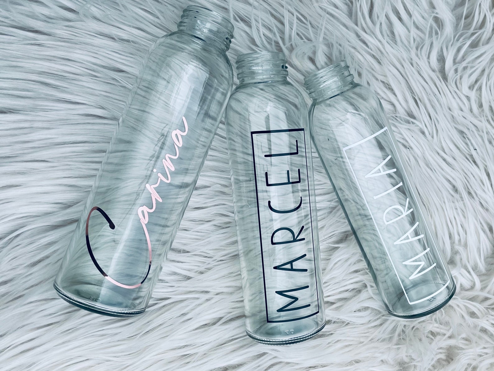 Personalisierte Glasflasche mit Namen Trinkflasche aus Glas - Etsy.de