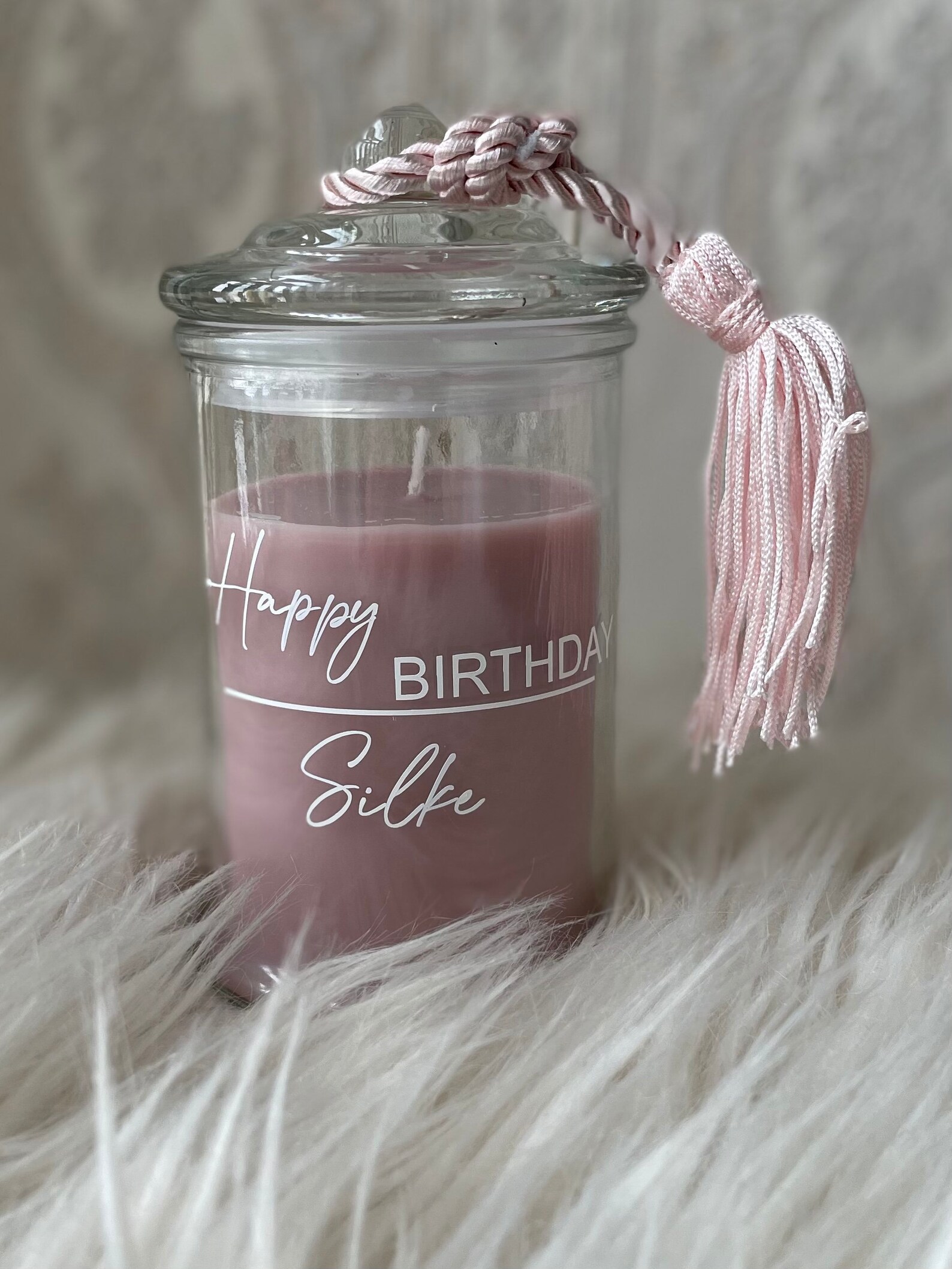 Personalisierte Kerze im Glas Valentinstag mit Spruch Freundin Etsy